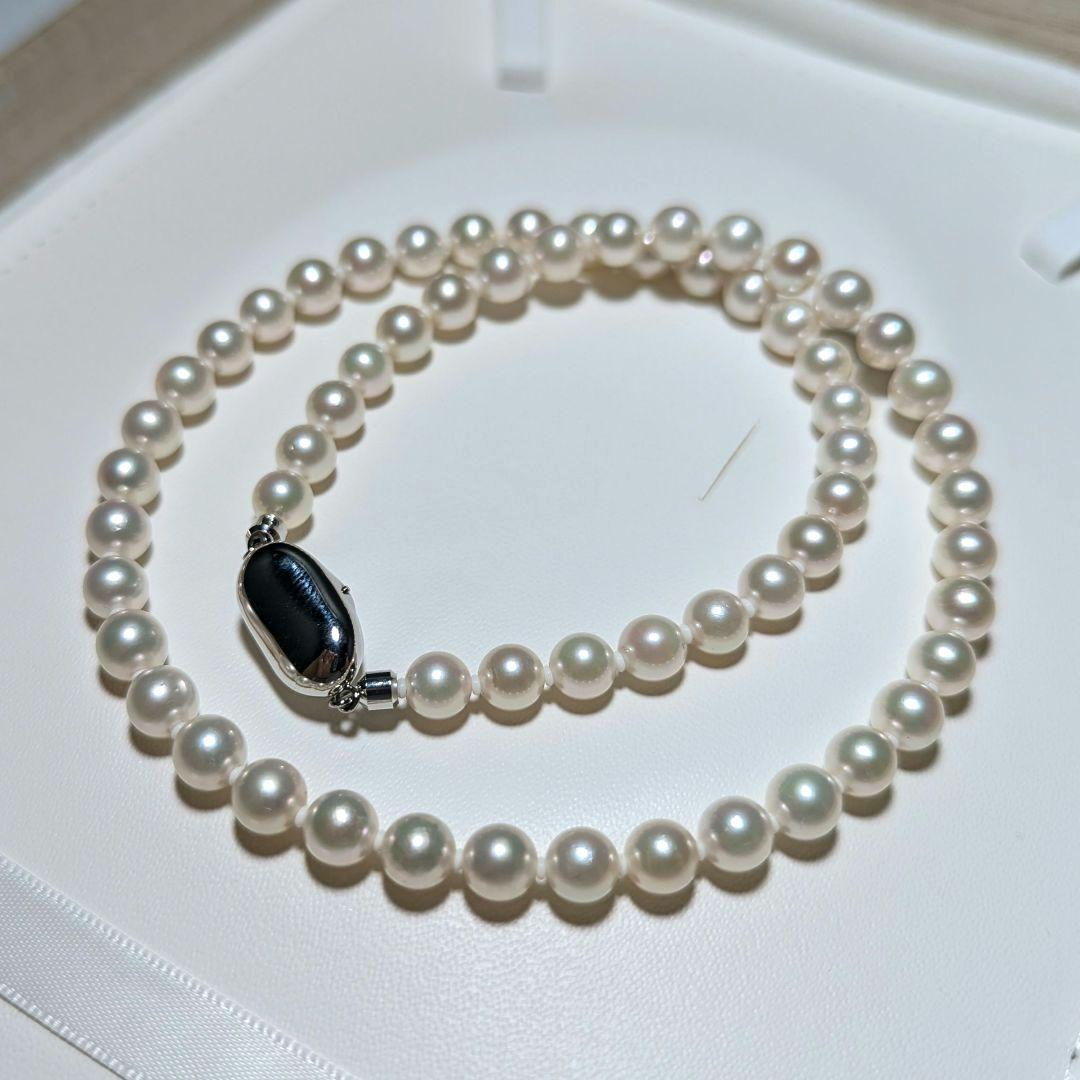 アコヤ真珠 パール ネックレス 約 6.0-6.5mm 42cm 鑑定書付き