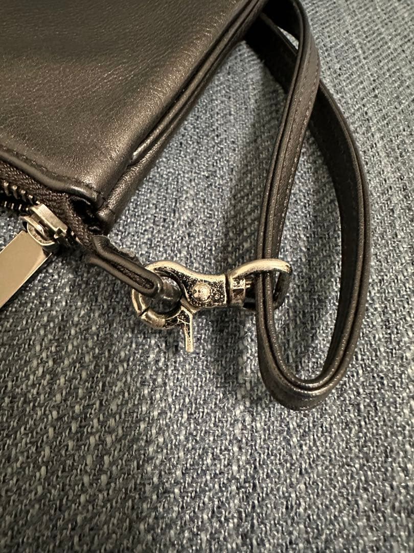 ヨウジヤマモト 2way サコッシュ クラッチ 立体ロゴ レザー