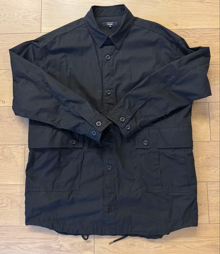 コムデギャルソンオム　AD2025 シャツジャケット　ブラック　試着のみ