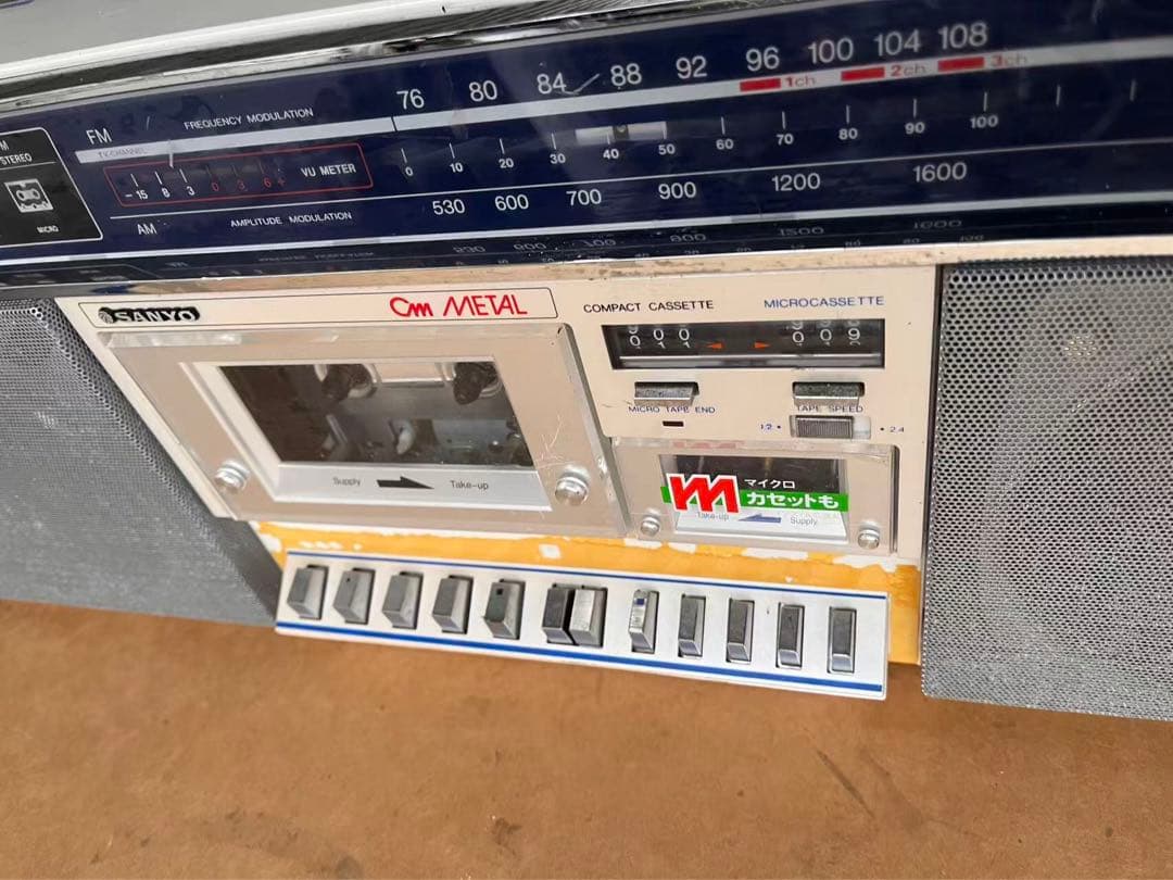 サンヨー WMR-CM ダブルラジカセ マイクロカセットラジオ