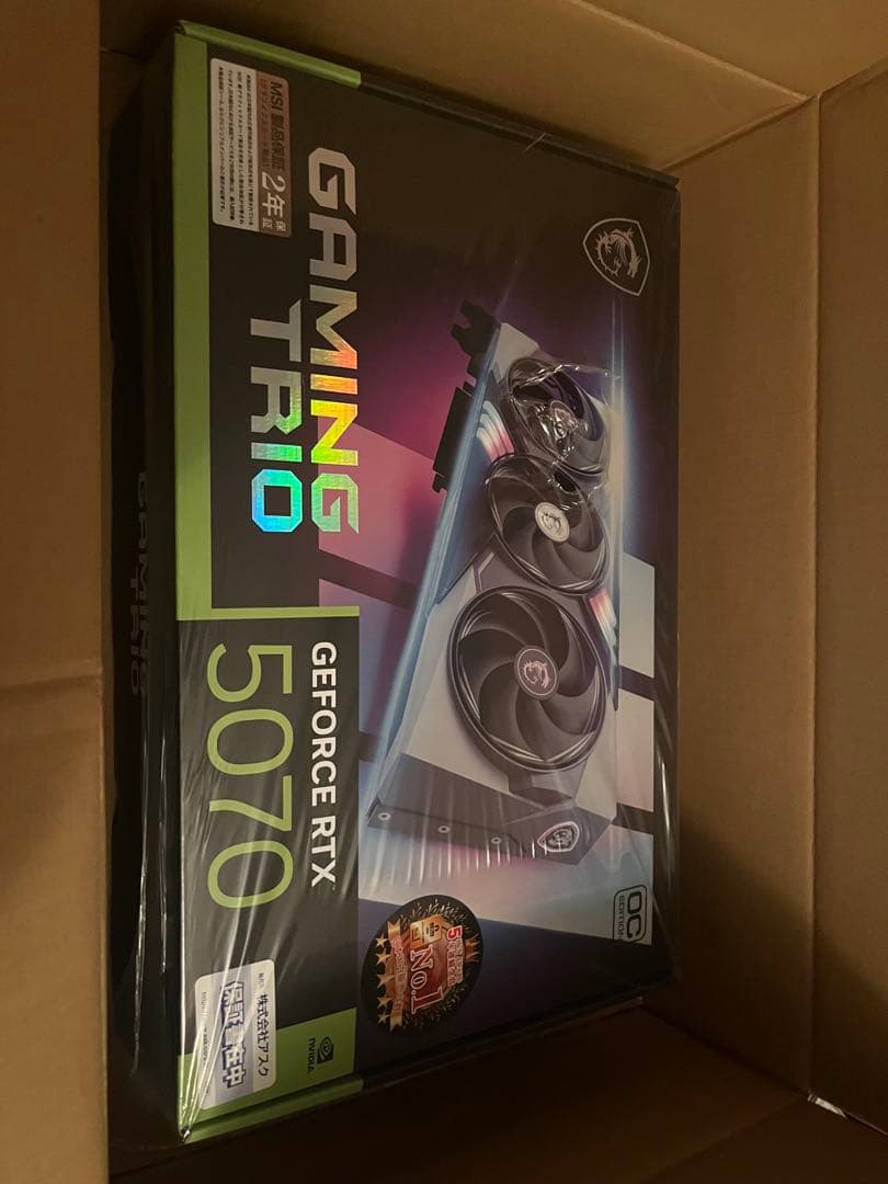グラフィックボード・グラボ・ビデオカード MSI GeForce RTX 5070 12G GAMING TRIO OC