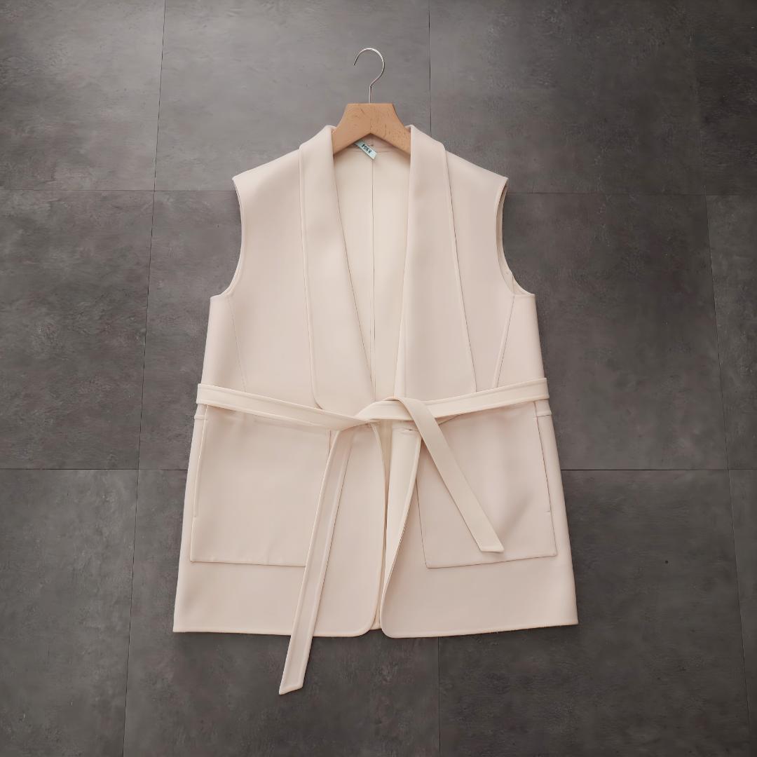 Drawer｜ドゥロワー ウールベルテッドショールカラージレ/ベスト