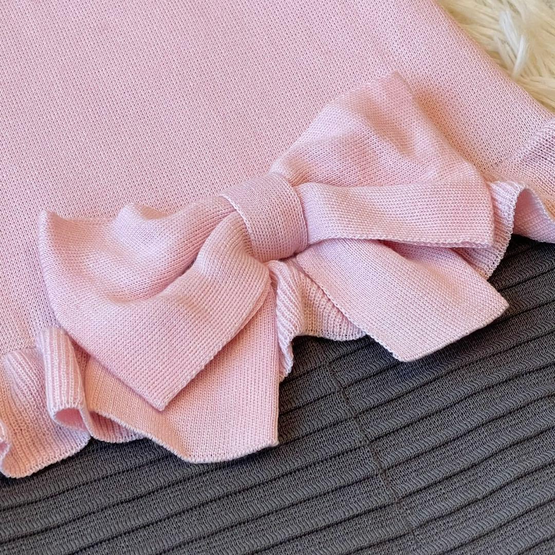 美品 M'S GRACY 2021年 バイカラー ワンピース ピンク 42