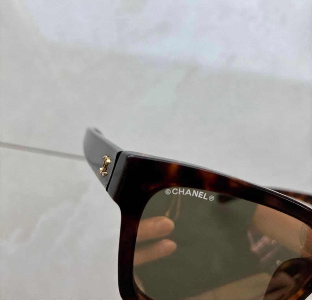 CHANEL ブラウン サングラス 四角形フレーム