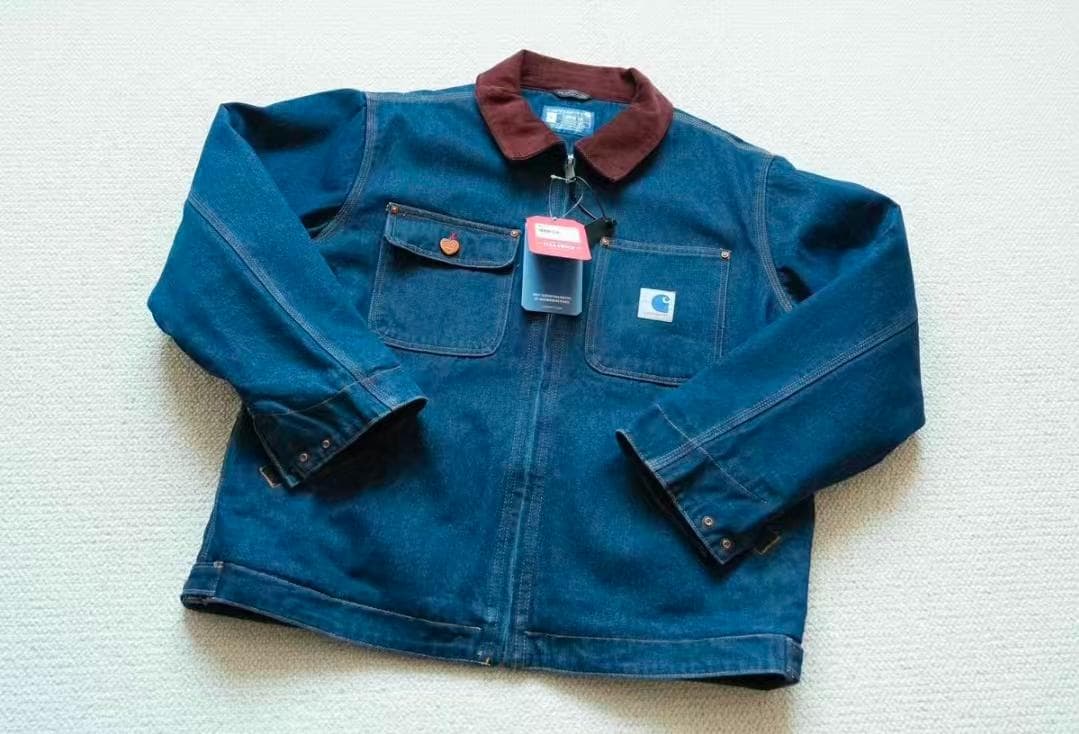 Carhartt カバーオール ダークブルー/バーガンディ