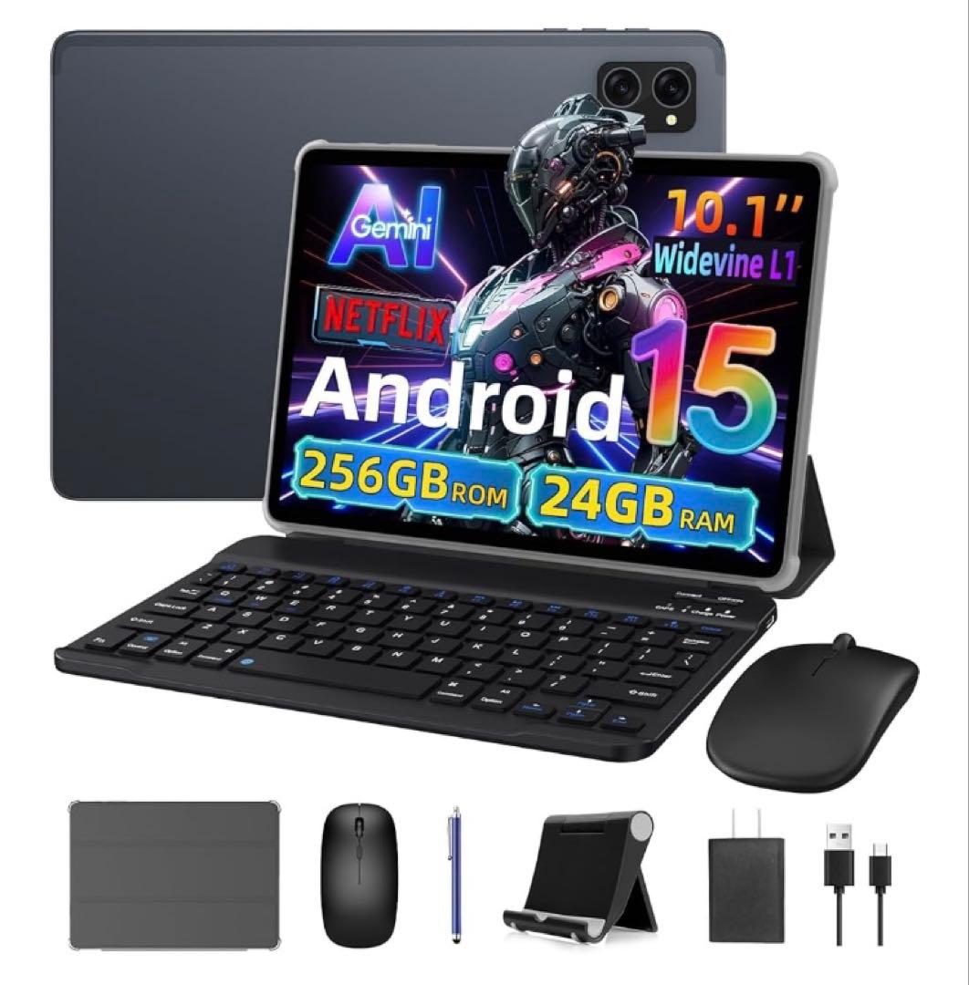 Android15 10インチタブレット Wi-Fiモデル 24GB+256GB