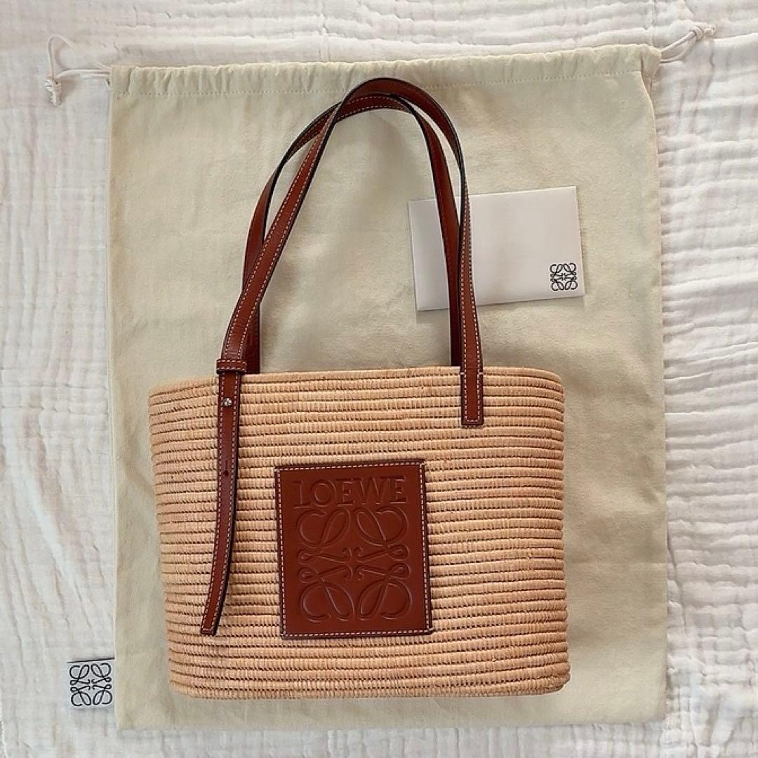 【 LOEWE・お値下げ 】カゴバッグ　スクエアバスケットバッグ