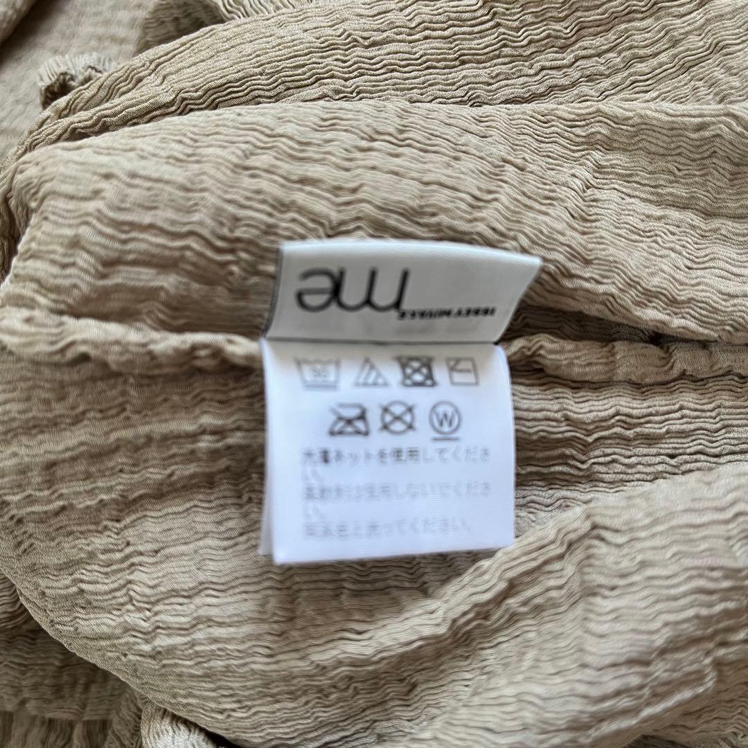 meイッセイミヤケ チュニック　シースルークレープ　ベージュ　フリーサイズ