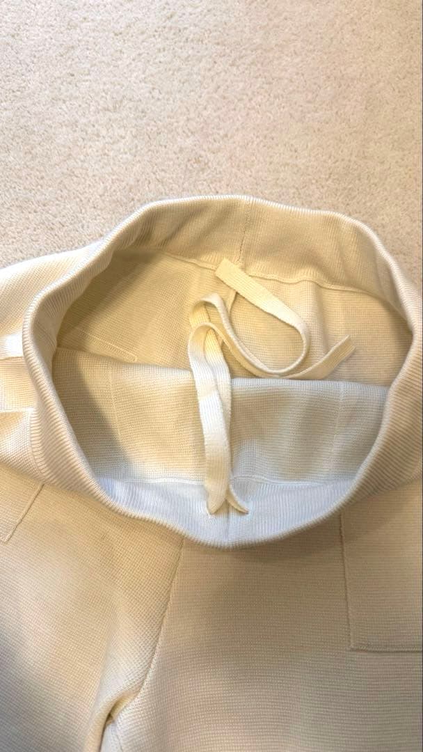 【美品】lohen ローヘン ミラノリブパンツ38ホワイト