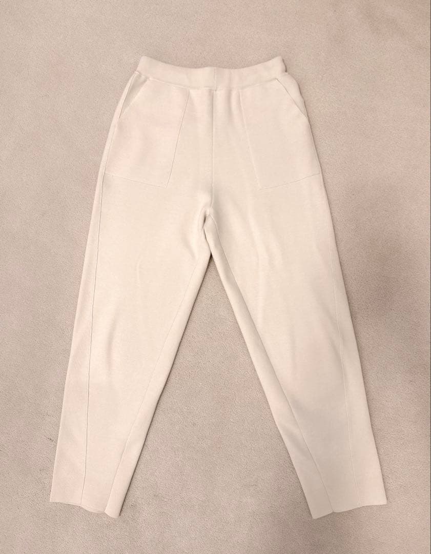 【美品】lohen ローヘン ミラノリブパンツ38ホワイト