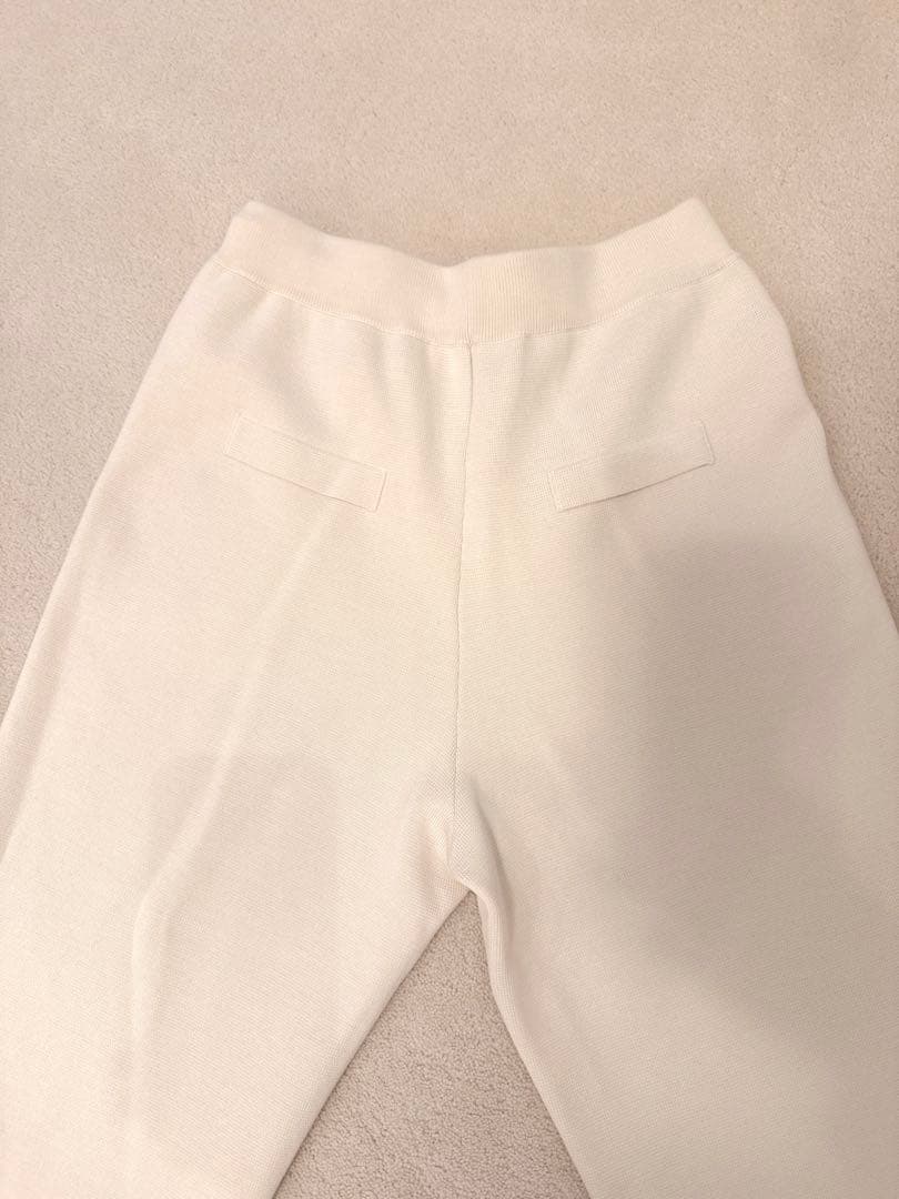 【美品】lohen ローヘン ミラノリブパンツ38ホワイト