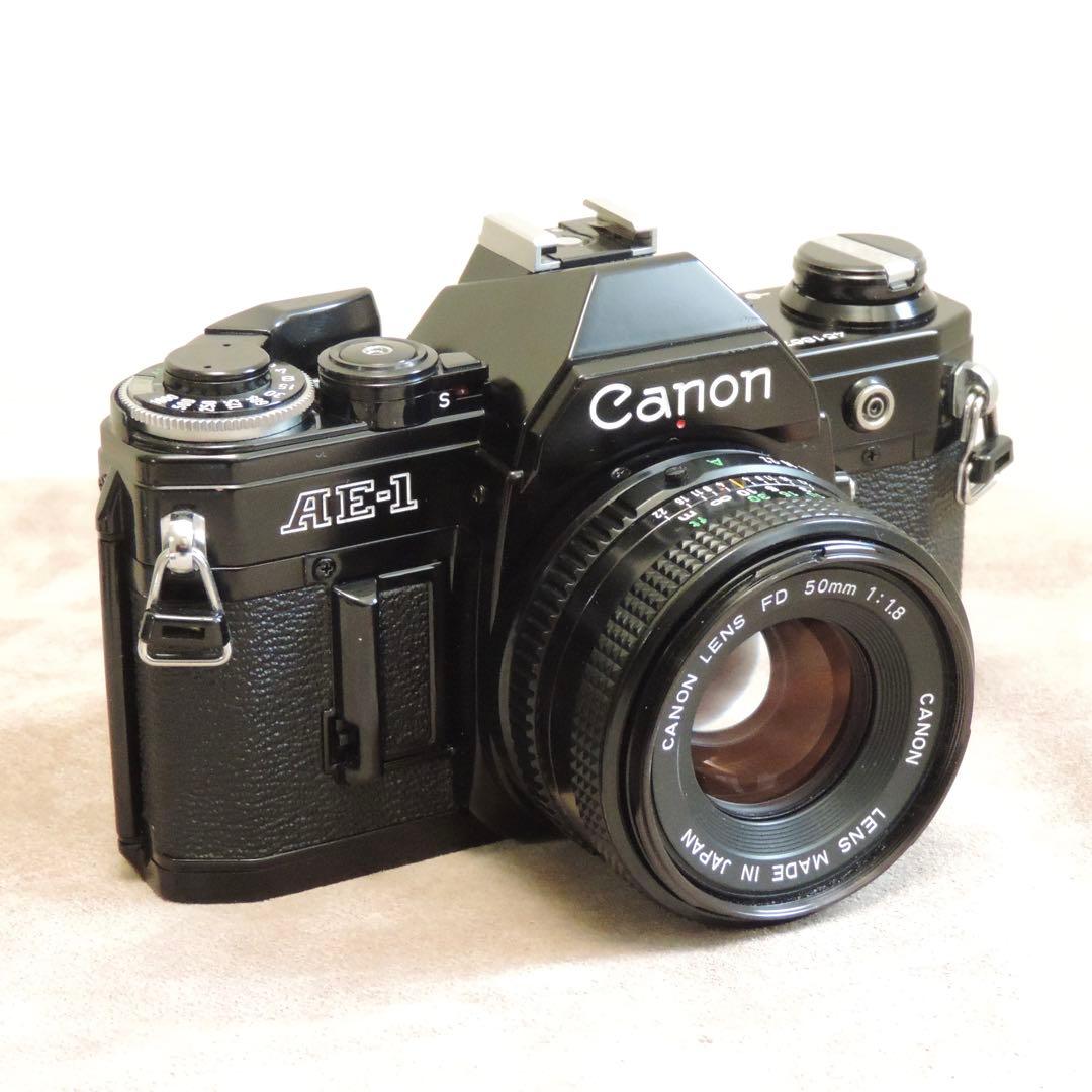 【動作品】Canon AE-1 ブラック + NEW FD 50mm F1.8