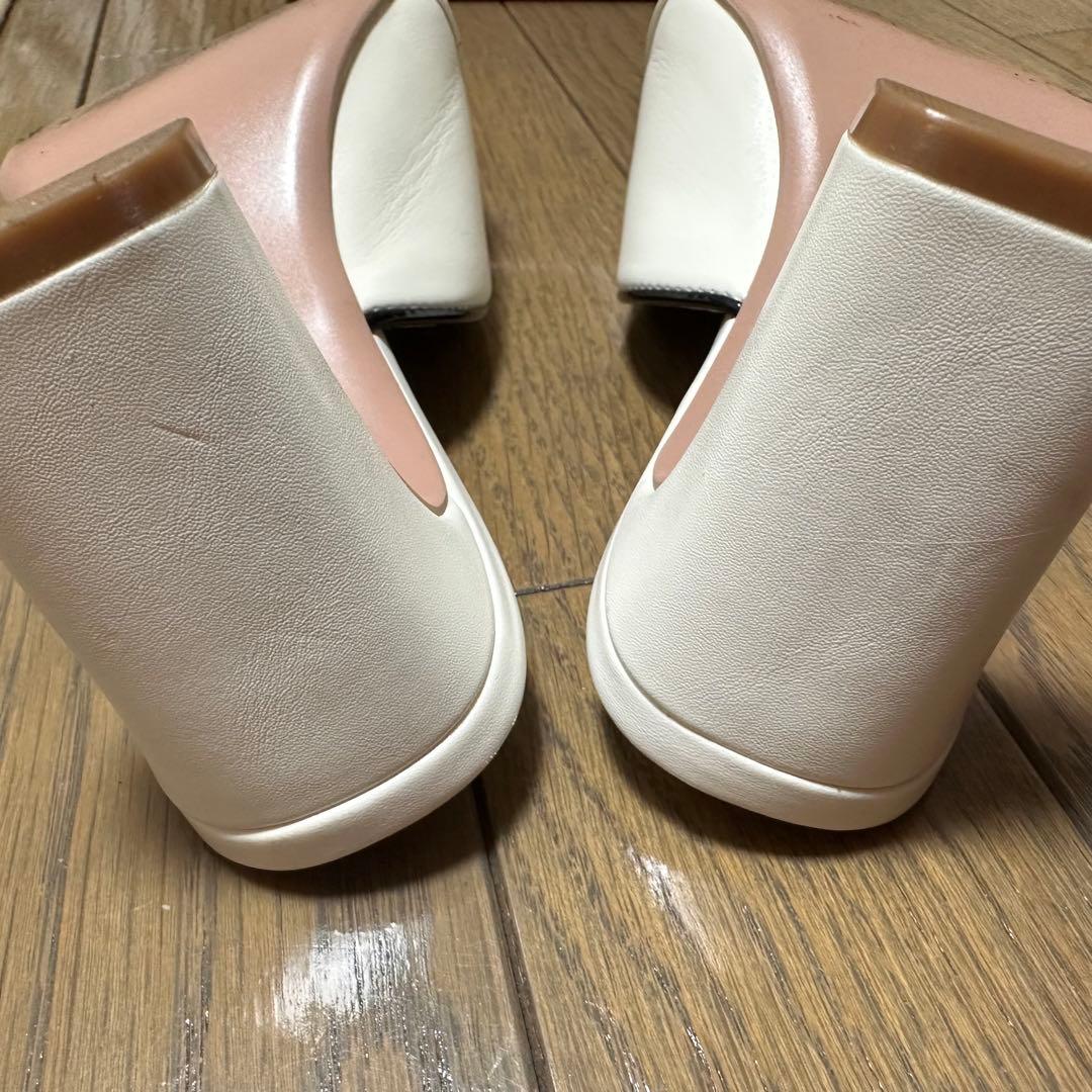 ★*i様 Bit Square-Toe Mules バニラ 38