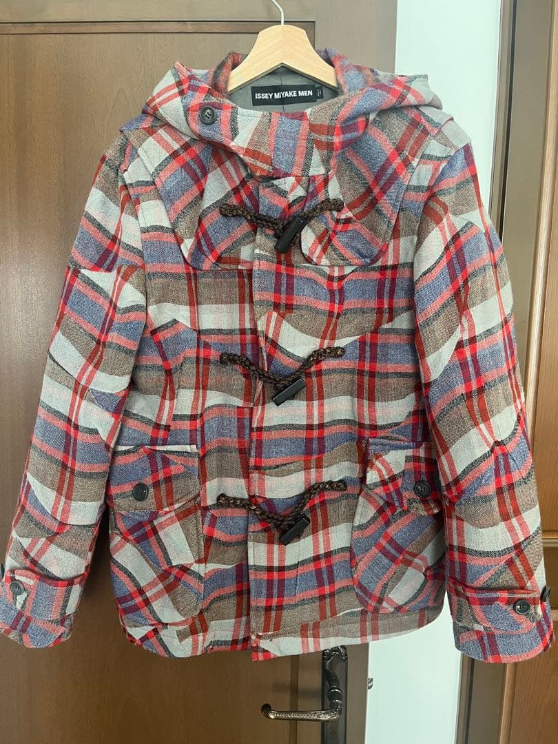 ISSEY MIYAKE MEN ダッフルコート チェック柄 Lサイズ