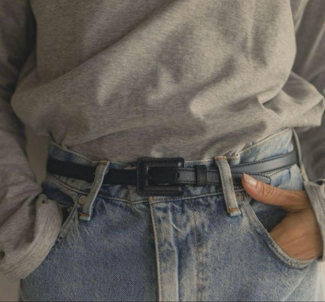 COUDRE★金子綾☆ブラックレザーベルト フリーサイズ