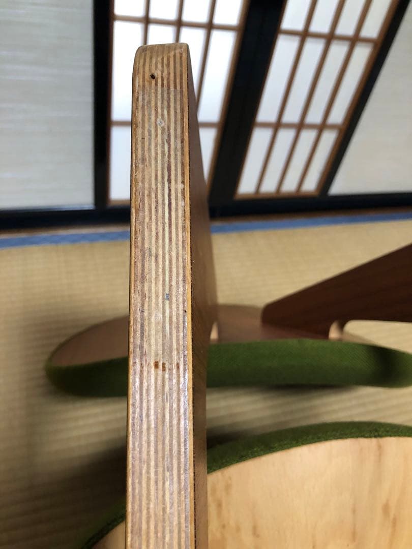 天童木工　低座イス　グリーン