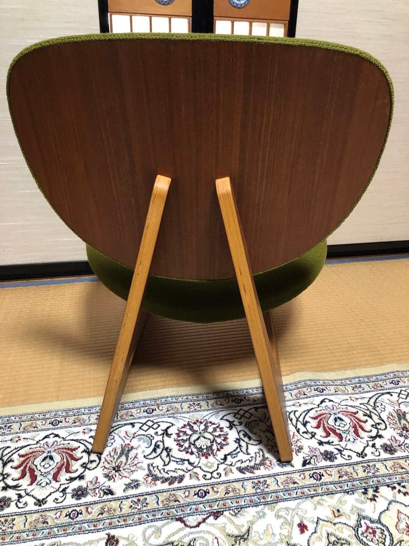 天童木工　低座イス　グリーン