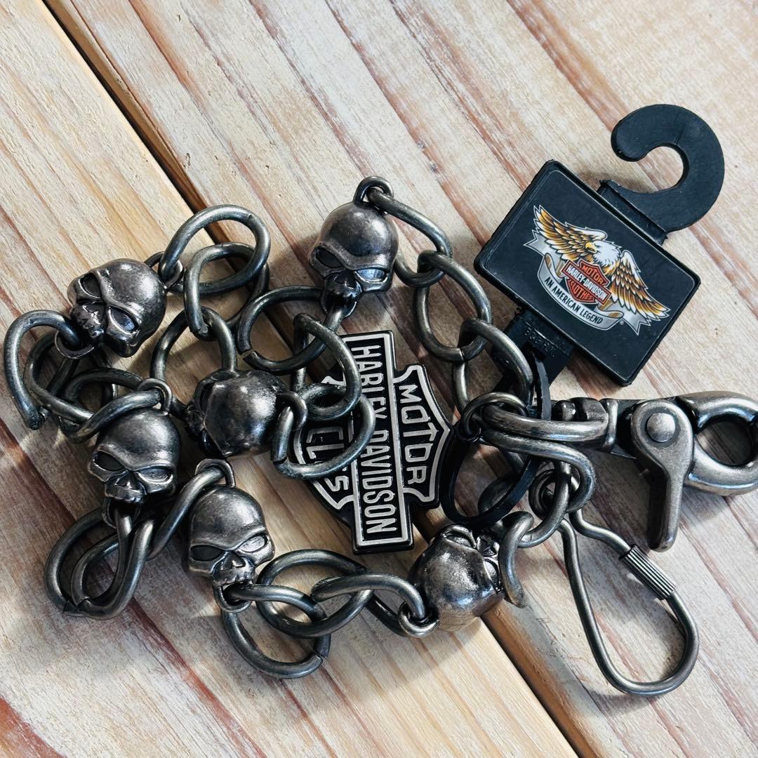 ハーレーダビッドソン ウォレットチェーン スカル morter cycles