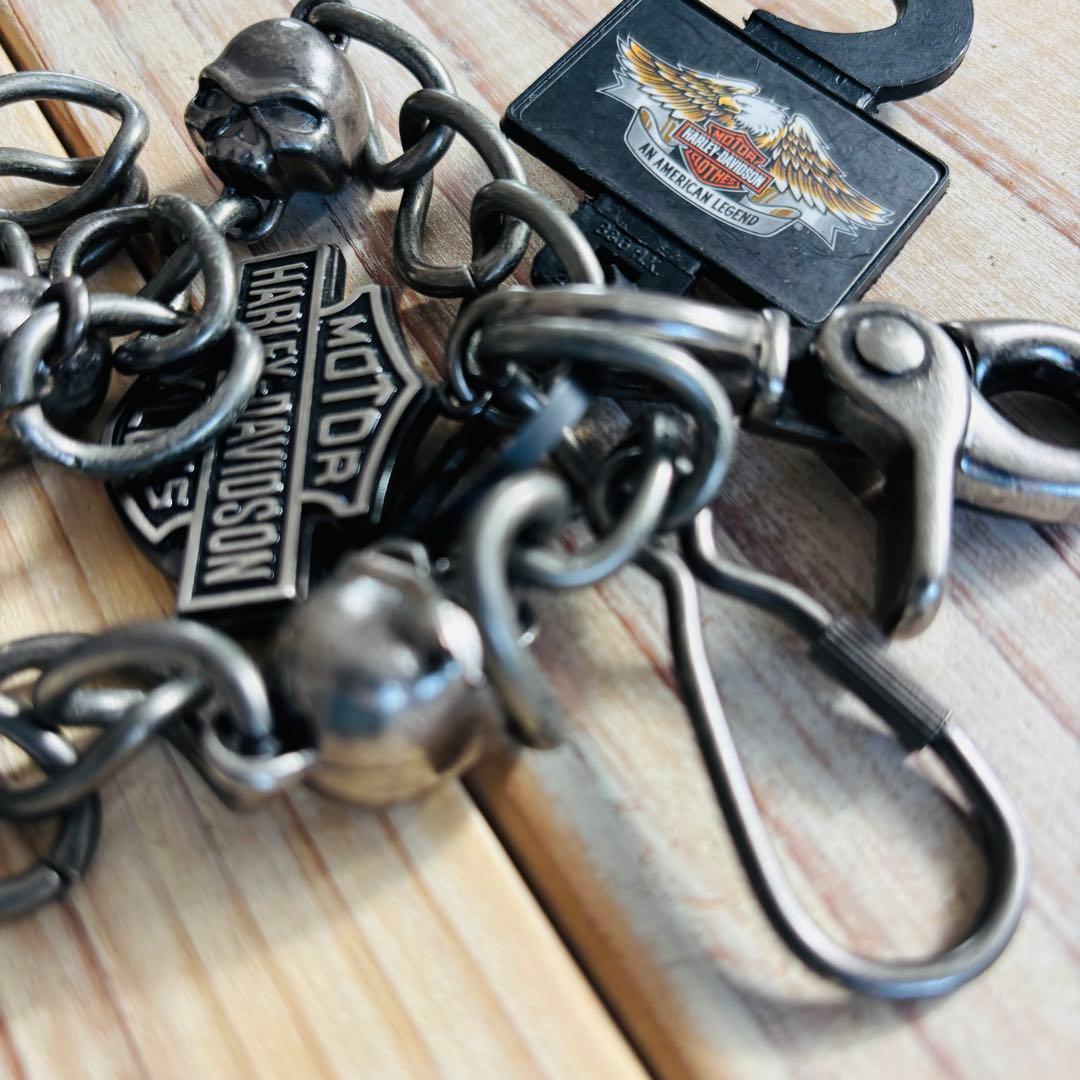 ハーレーダビッドソン ウォレットチェーン スカル morter cycles