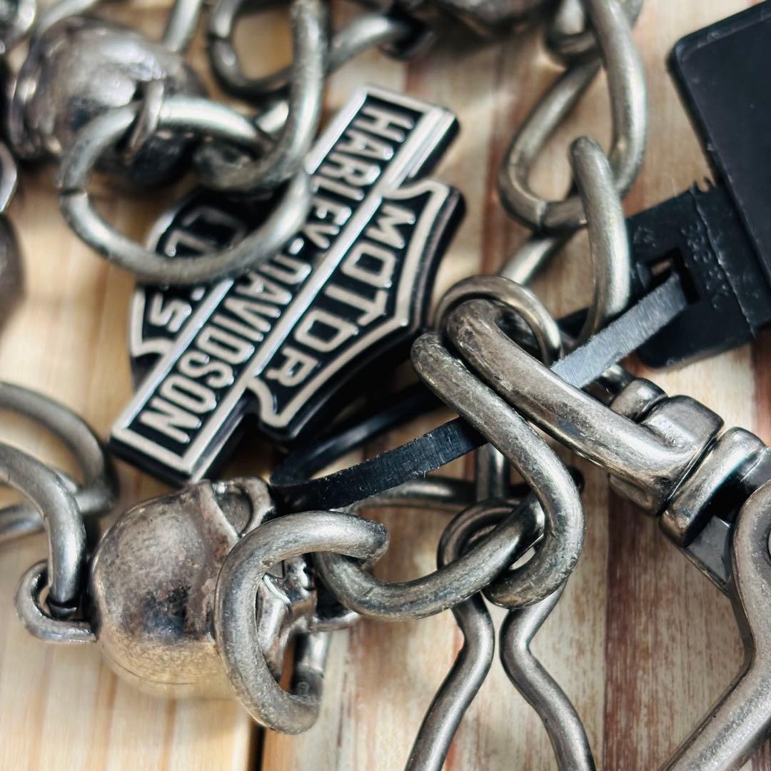 ハーレーダビッドソン ウォレットチェーン スカル morter cycles