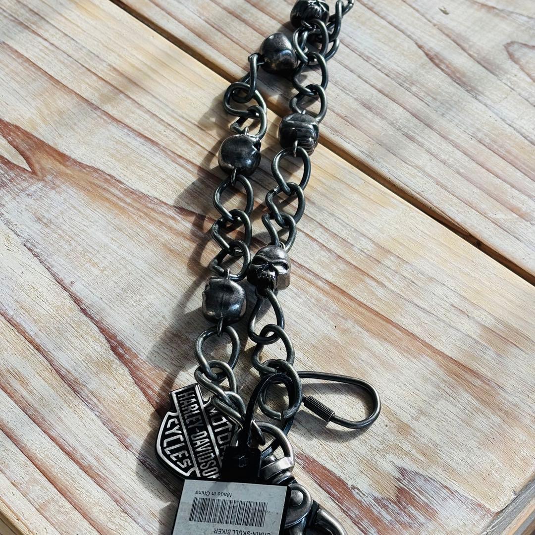 ハーレーダビッドソン ウォレットチェーン スカル morter cycles