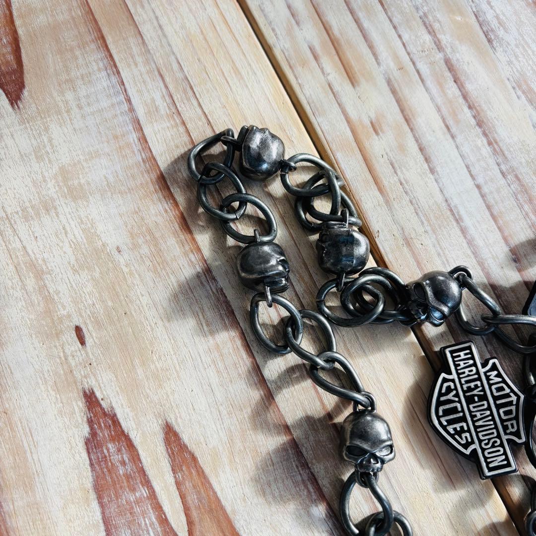 ハーレーダビッドソン ウォレットチェーン スカル morter cycles