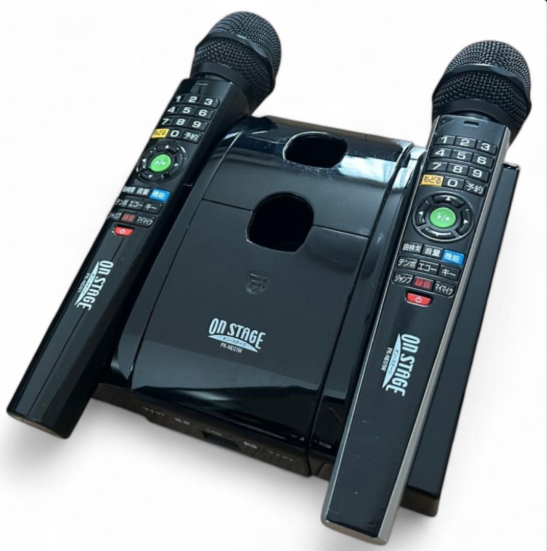 ON STAGE パーソナルカラオケPK-NE01W オン・ステージ　マイク2本