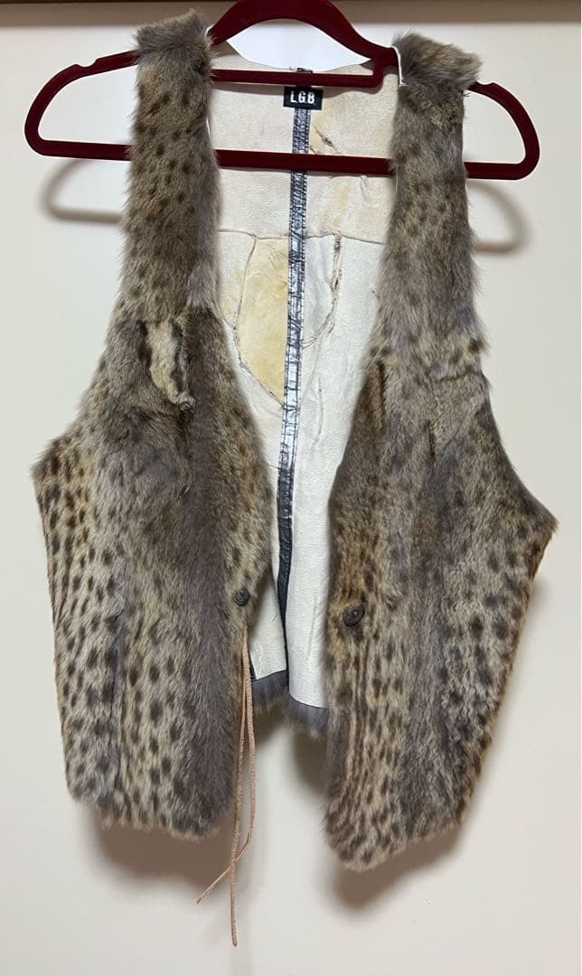 LGB. ルグランブルー 毛皮 鹿革 ファー ベスト