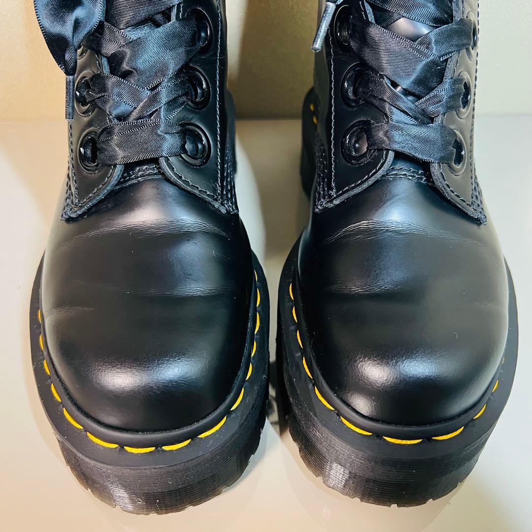 【美品】ドクターマーチン MOLLY 6ホール ブーツ UK4 ブラック 厚底