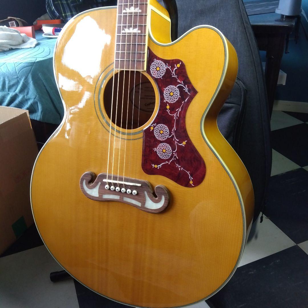 エピフォン、エレアコ！j-200EC...studio！ギグバッグ付き値下げ！