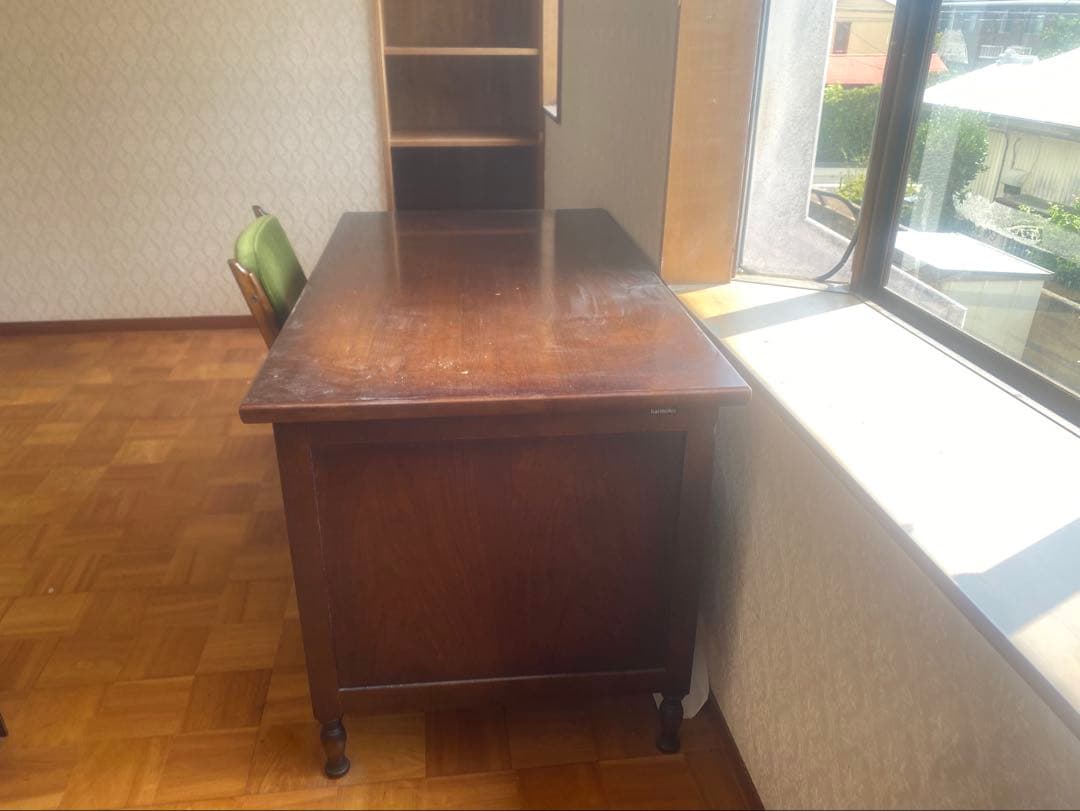 【マリリン】緑色ベルベットのデスクチェア