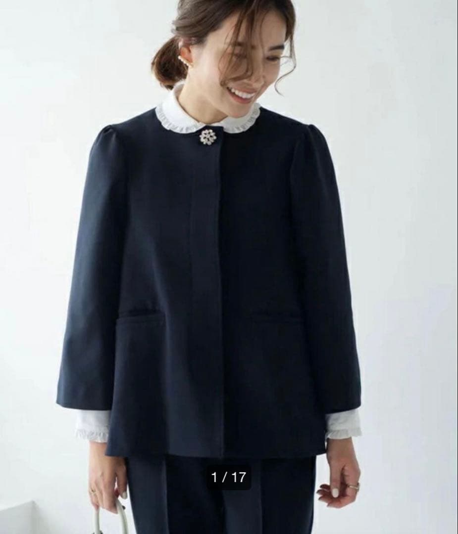 OHGA ビジュージャケット　ネイビー