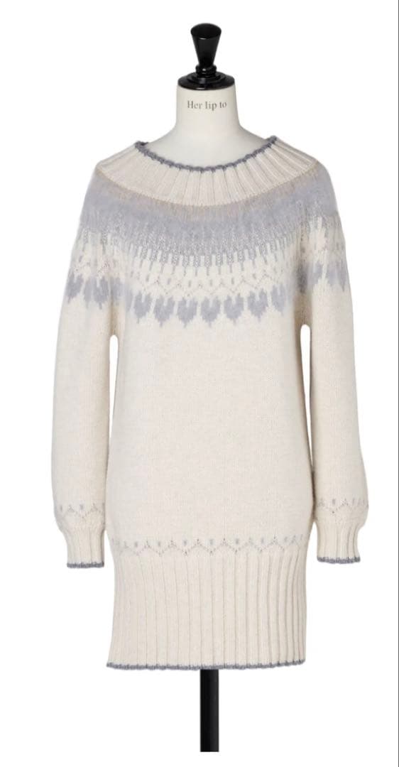 激レア‼️完売品‼️Heart Fair Isle Knit Mini Dress