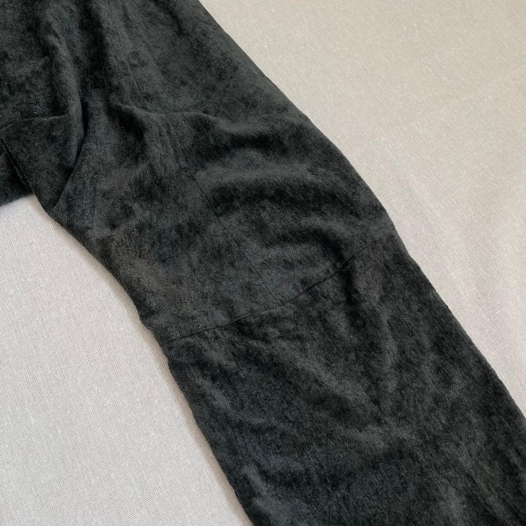 SHARE SPIRIT シェアスピリット　サルエルパンツ　ベロア　リネン　緑