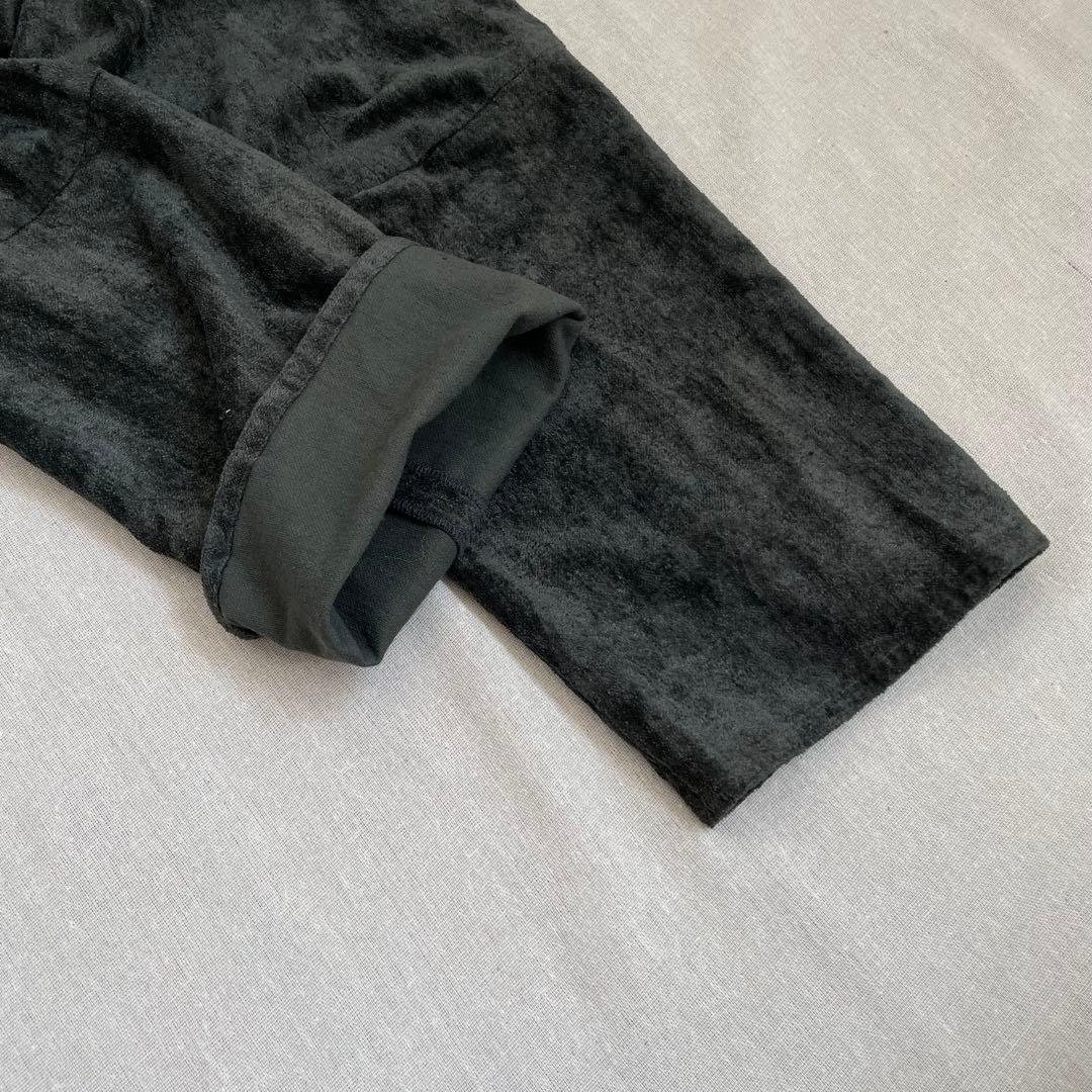 SHARE SPIRIT シェアスピリット　サルエルパンツ　ベロア　リネン　緑