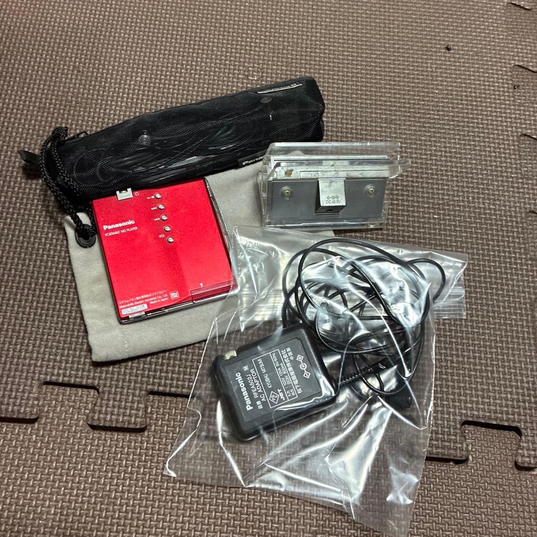 Panasonic MDプレーヤー SJ-MJ99 レッド　赤