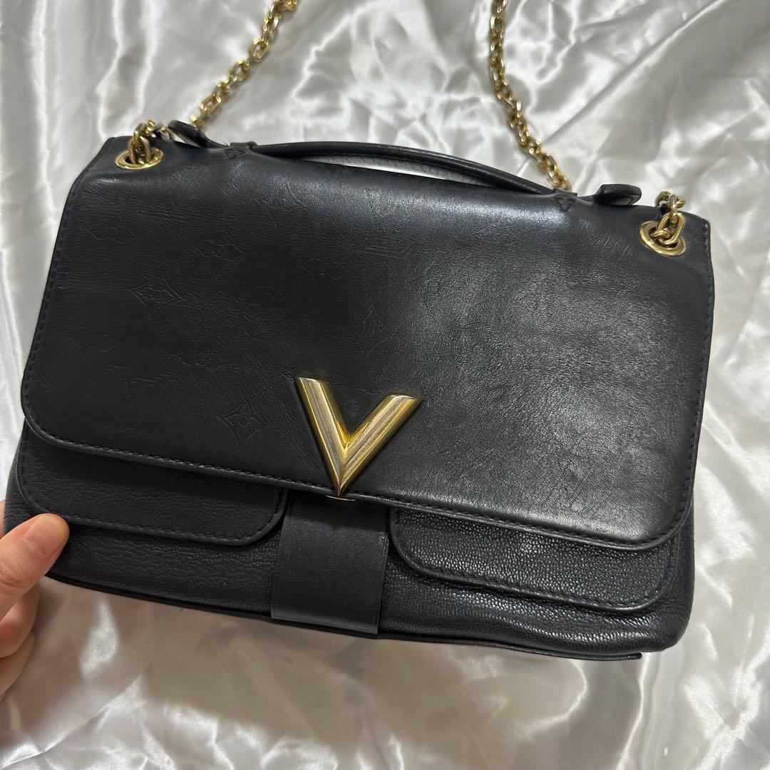 ルイヴィトン ヴェリー チェーンバッグ ショルダー3WAY 肩掛けノワール LV
