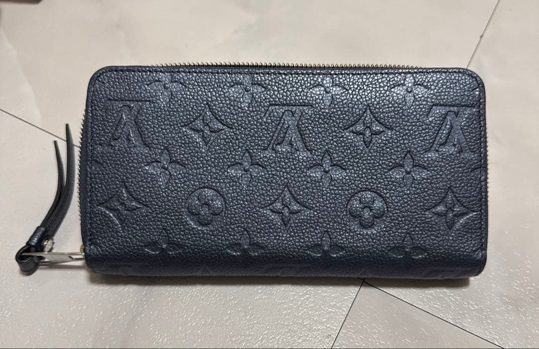 ルイヴィトン モノグラム 長財布 メタリックブルー 美品