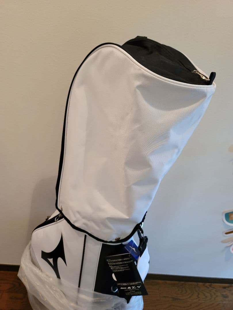 【新品未使用】Mizuno ゴルフバッグ・キャディバッグ ホワイト/ブラック