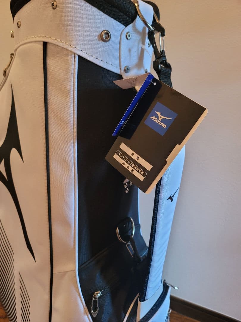 【新品未使用】Mizuno ゴルフバッグ・キャディバッグ ホワイト/ブラック