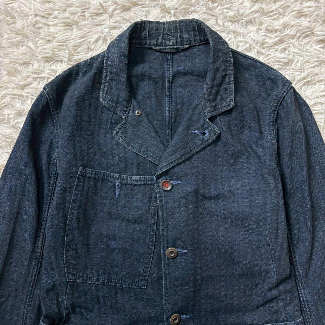 45rpm デニム　テーラードジャケット　インディゴ　アンコン　L相当