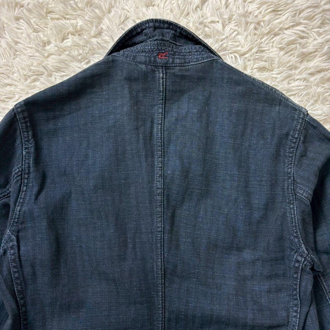 45rpm デニム　テーラードジャケット　インディゴ　アンコン　L相当