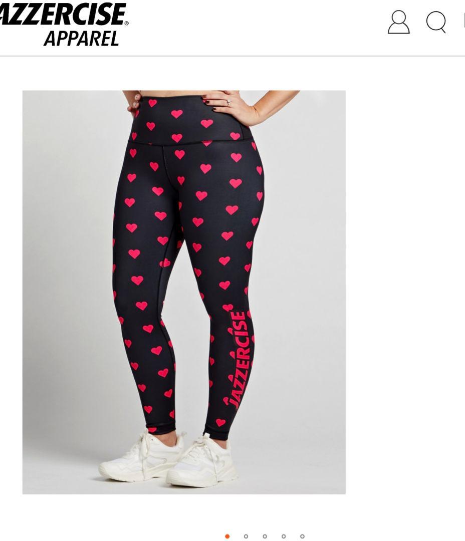 ジャザサイズ　ハート柄　 レギンス　S