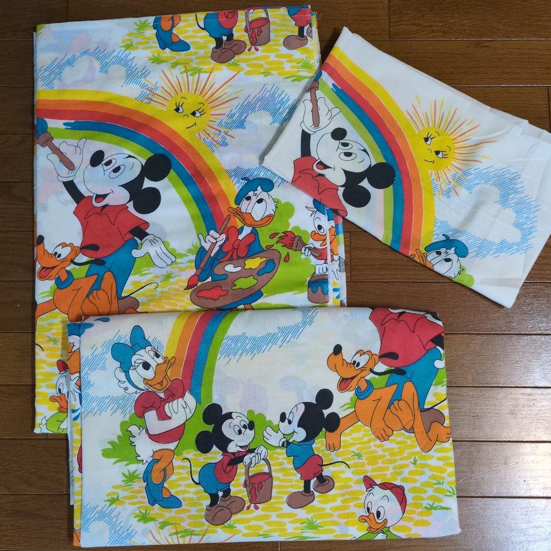 ディズニー　ミッキーマウス シーツ　ビンテージ　USA　セット
