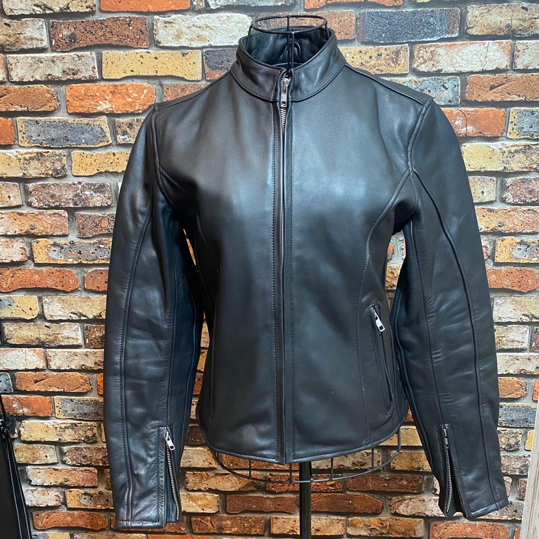 南海 レディース シングルライダースレザージャケット 牛革 11号