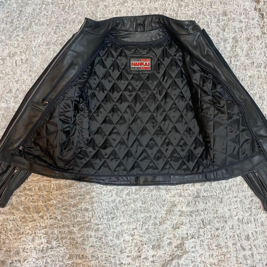 南海 レディース シングルライダースレザージャケット 牛革 11号