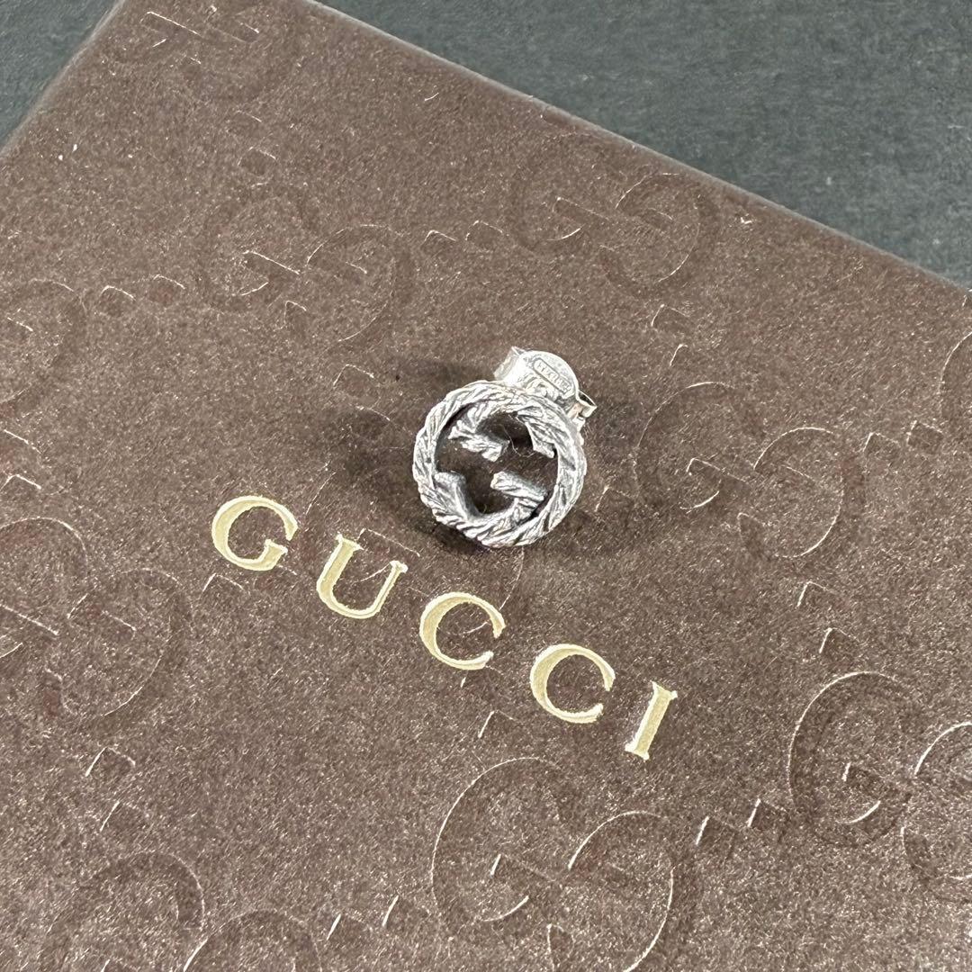 グッチ ピアス インターロッキング アラベスク シルバー925 イヤリング 片耳