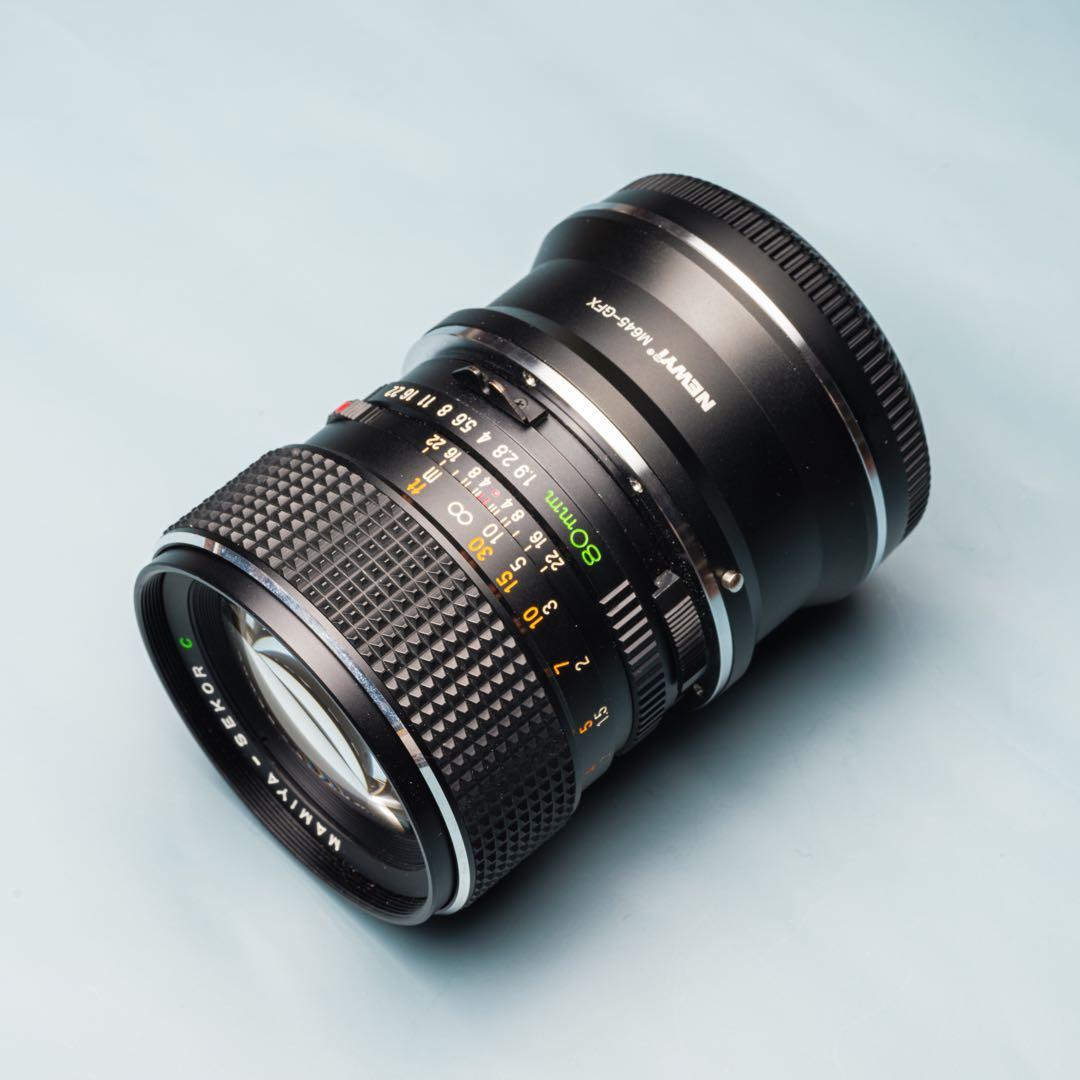 Mamiya Sekor C 80mm f/1.9 gfxアダプタ付
