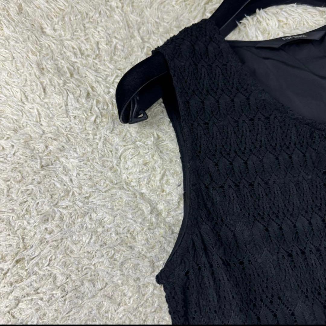 PINK HOUSE ワンピース ボレロカーディガン 総レース ブラック