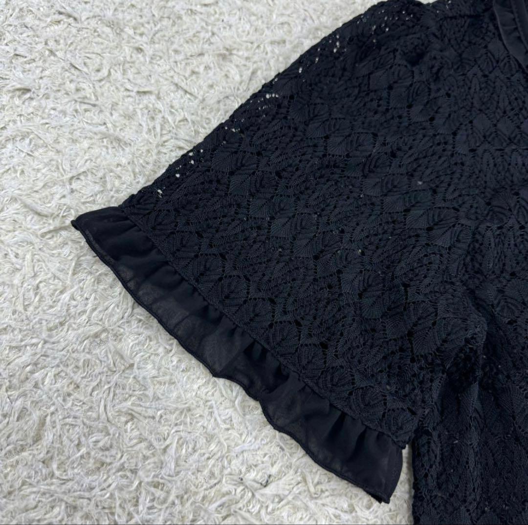 PINK HOUSE ワンピース ボレロカーディガン 総レース ブラック